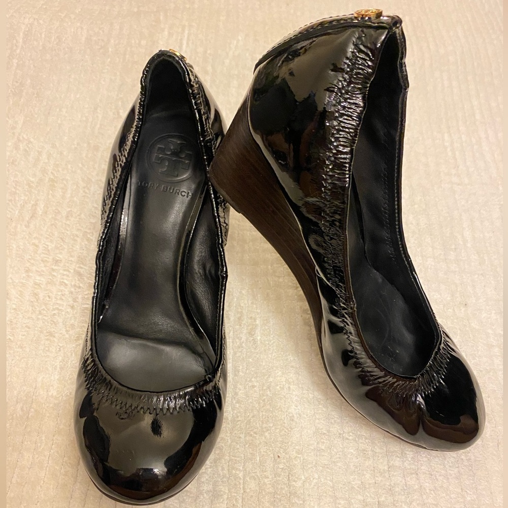 Black Tory Burch Pumps / Wedges Size 6.5